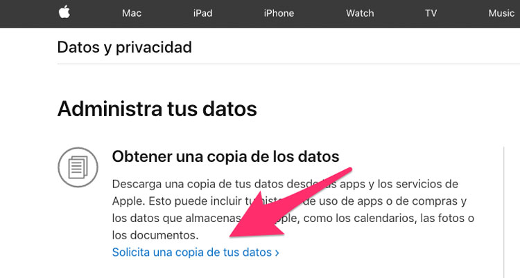 Solicita copia de tus datos